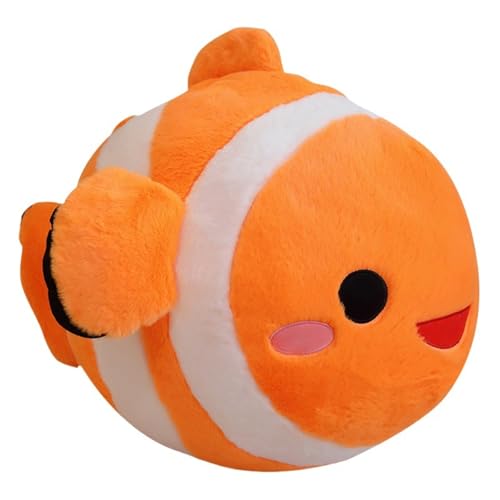 LCEDHZOC Clownfisch Kuscheltier, Süßes Plüsch Molliger Anemonenfisch Plüschkissen Geschenk for Kinder Heimdekoration(50CM/19.6IN) von LCEDHZOC