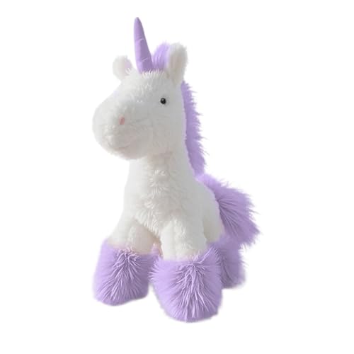 LCEDHZOC Einhorn Kuscheltier, 25CM Süßes Plüschtier Molliges Einhorn Plüschtier Geschenk for Kinder Jungen Mädchen Heimdekoration(Purple) von LCEDHZOC