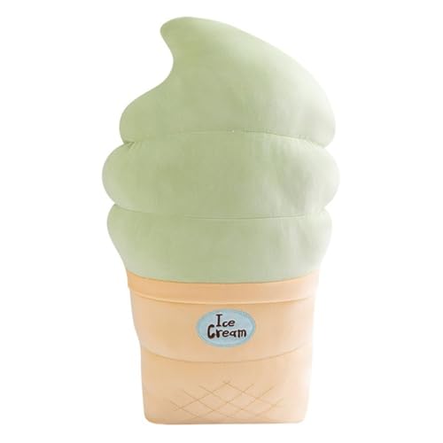 LCEDHZOC Eiscreme Kuscheltier, 50CM Süßes Plüschtier Molliges Eiscreme Plüsch Kissen Geschenk for Kinder Jungen Und Mädchen(Green) von LCEDHZOC