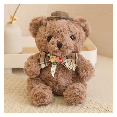 LCEDHZOC Entzückender Teddybär Kuscheltiere, 20CM Süße Plüsch Molliger Teddybär Plüschtier Geschenk for Kinder Jungen Mädchen Heimdekoration(Beige) von LCEDHZOC