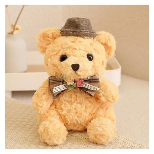 LCEDHZOC Entzückender Teddybär Kuscheltiere, 20CM Süße Plüsch Molliger Teddybär Plüschtier Geschenk for Kinder Jungen Mädchen Heimdekoration(Yellow) von LCEDHZOC