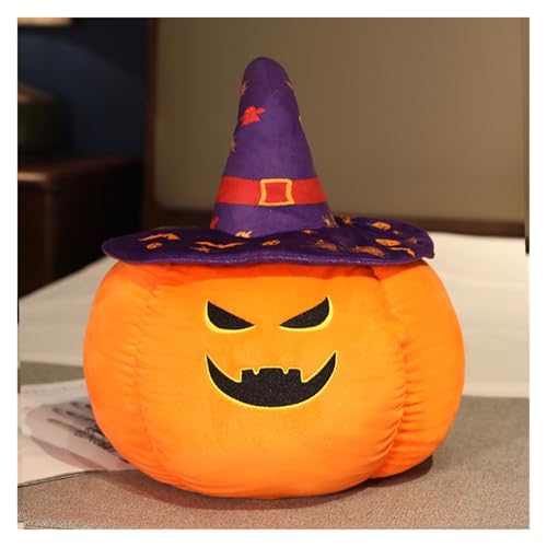LCEDHZOC Halloween Kürbis Plüsch Kissen, Kreatives Stofftier Weiches Halloween Kürbis Plüschtier Geschenk for Kinder Heimdekoration(Purple,50CM/19.6IN) von LCEDHZOC