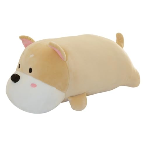 LCEDHZOC Hunde Kuscheltiere Im Ins Stil, 45CM Süße Plüsch Weiches Hunde Plüsch Kissen, Geschenk for Kinder Jungen Mädchen Heimdekoration(Beige) von LCEDHZOC
