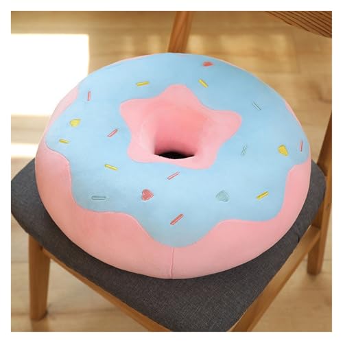 LCEDHZOC Kreativer Donut Kuscheltiere, Süße Plüsch Weiches Donut Plüsch Kissen Geschenk for Kinder Jungen Mädchen Heimdekoration(Blue-Pink,38CM/14.9IN) von LCEDHZOC