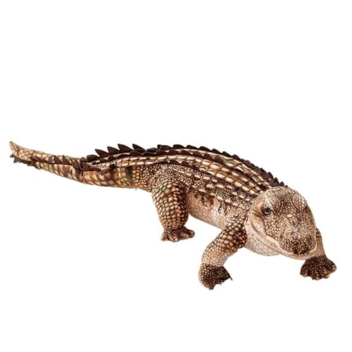 LCEDHZOC Krokodil Kuscheltier, Süßes Plüschtier Molliges Krokodil Plüsch Kissen Geschenk for Kinder Heimdekoration(Brown,96CM/37.7IN) von LCEDHZOC