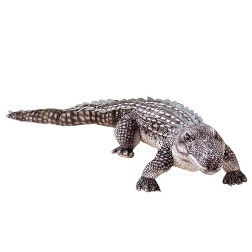 LCEDHZOC Krokodil Kuscheltier, Süßes Plüschtier Molliges Krokodil Plüsch Kissen Geschenk for Kinder Heimdekoration(Gray,96CM/37.7IN) von LCEDHZOC