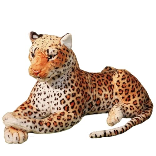 LCEDHZOC Lebensechtes Leoparden Kuscheltier, 90CM Süßes Exquisites Plüschtier Leoparden Plüschkissen Geschenk for Kinder Jungen Mädchen Heimdekoration von LCEDHZOC