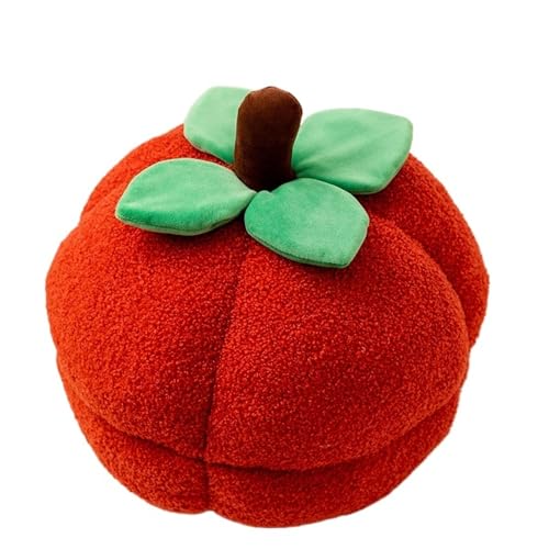LCEDHZOC Maskottchen Obst Plüsch, 38CM Kreatives Stofftier Molliges Maskottchen Obst Plüsch Kissen Geschenk for Kinder Heimdekoration(Persimmon) von LCEDHZOC
