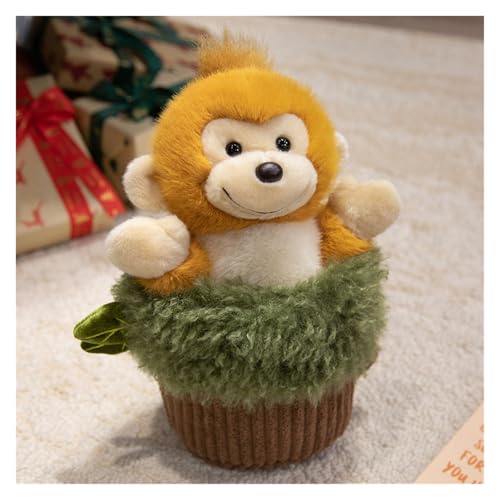 LCEDHZOC Niedliche Tier Kuscheltiere, 30CM Schöne Hand Puppe Weiches Plüschtier Geschenk for Kinder Jungen Mädchen Fans(Monkey) von LCEDHZOC