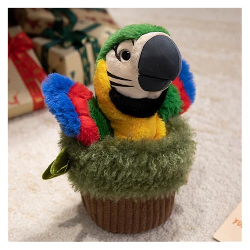 LCEDHZOC Niedliche Tier Kuscheltiere, 30CM Schöne Hand Puppe Weiches Plüschtier Geschenk for Kinder Jungen Mädchen Fans(Parrot) von LCEDHZOC
