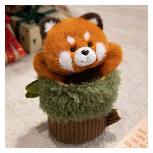 LCEDHZOC Niedliche Tier Kuscheltiere, 30CM Schöne Hand Puppe Weiches Plüschtier Geschenk for Kinder Jungen Mädchen Fans(Red Panda) von LCEDHZOC