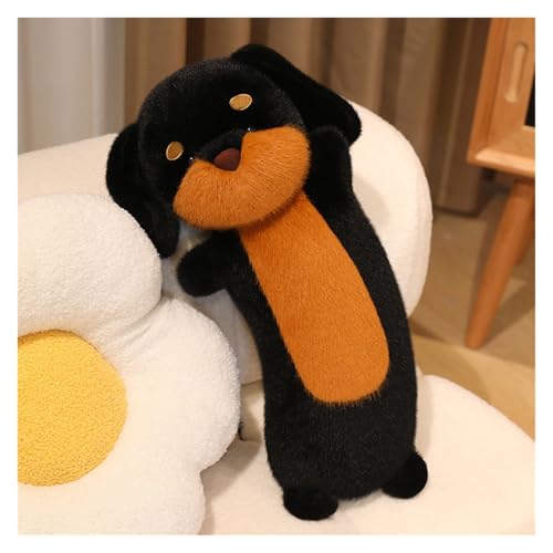 LCEDHZOC Niedlicher Dackel Kuscheltiere, Weiche Plüsch Molliger Dackel Plüsch Kissen Geschenk for Kinder Jungen Und Mädchen(Black,75CM/29.5IN) von LCEDHZOC