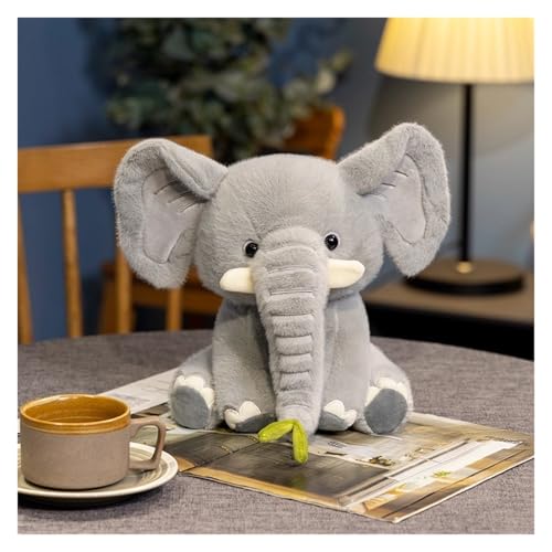 LCEDHZOC Niedlicher Elefanten Kuscheltiere, Schöne Plüsch Molliger Elefant Plüschtier Geschenk for Kinder Jungen Mädchen Heimdekoration(Gray,40CM/15.7IN) von LCEDHZOC