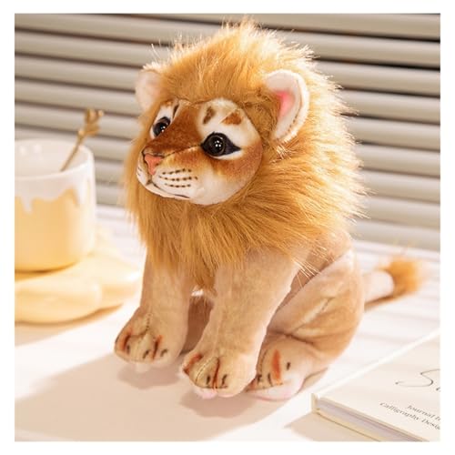 LCEDHZOC Niedlicher Löwe Kuscheltiere, Simulation Plüsch Molliger Löwe Plüsch Puppe Kissen Geschenk for Kinder Jungen Mädchen Heimdekoration(22CM/8.6IN) von LCEDHZOC