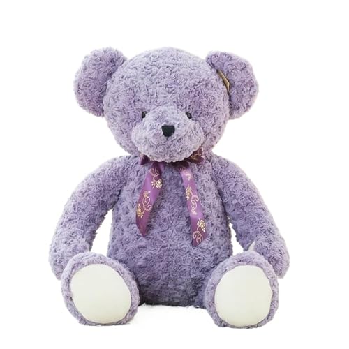 LCEDHZOC Niedlicher Teddybär Kuscheltiere, Schöne Plüsch Molliger Teddybär Plüschtier Geschenk for Kinder Jungen Mädchen Heimdekoration(Purple,65CM/25.5IN) von LCEDHZOC
