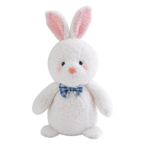 LCEDHZOC Niedliches Häschen Kuscheltiere, 23CM Hübsche Plüschtier Molliges Häschen Plüschtier Geschenk for Kinder Jungen Mädchen Heimdekoration(White) von LCEDHZOC