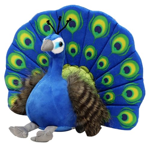 LCEDHZOC Pfauen Kuscheltier, 25CM Süßes Plüsch Molliges Pfauen Plüschtier Geschenk for Kinder Jungen Mädchen Heimdekoration(Green) von LCEDHZOC