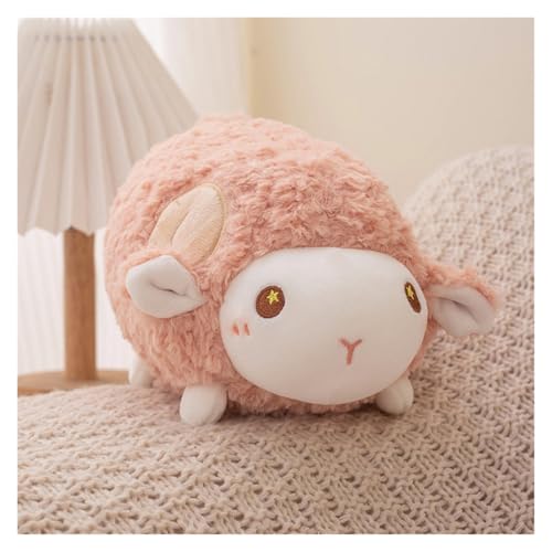 LCEDHZOC Plüsch Lamm, Süßes Schönes Plüschkissen Weiches Lamm Kuscheltier Geschenk for Kinder Jungen Mädchen Heimdekoration(Pink) von LCEDHZOC