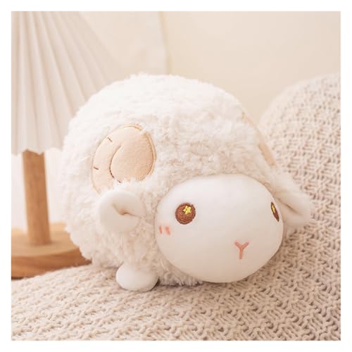 LCEDHZOC Plüsch Lamm, Süßes Schönes Plüschkissen Weiches Lamm Kuscheltier Geschenk for Kinder Jungen Mädchen Heimdekoration(White) von LCEDHZOC