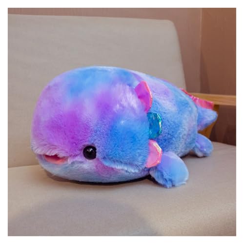 LCEDHZOC Salamander Kuscheltier, Süßes Plüsch Molliges Salamander Plüschtier Geschenk for Kinder Jungen Mädchen Heimdekoration(Purple,40CM/15.7IN) von LCEDHZOC