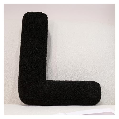 LCEDHZOC Schwarzes Buchstaben Plüsch Kissen, 40CM Kreatives Stofftier Weicher Buchstabe Plüschtier Englisches Alphabet A Bis Z for Die Inneneinrichtung(L) von LCEDHZOC