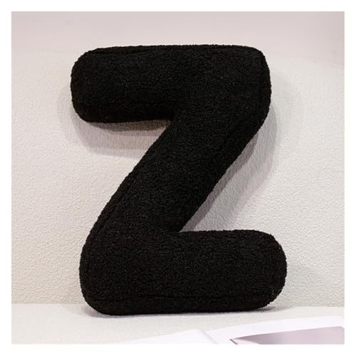LCEDHZOC Schwarzes Buchstaben Plüsch Kissen, 40CM Kreatives Stofftier Weicher Buchstabe Plüschtier Englisches Alphabet A Bis Z for Die Inneneinrichtung(Z) von LCEDHZOC