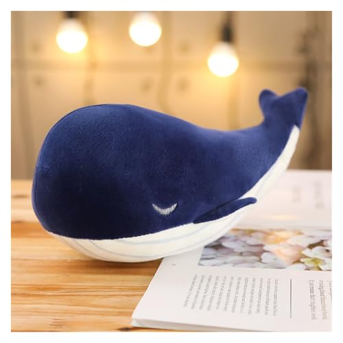 LCEDHZOC Simulation Blauwal Kuscheltiere, Süße Plüsch Molliges Blauwal Plüsch Kissen Geschenk for Kinder Home Decor(65CM/25.5IN) von LCEDHZOC