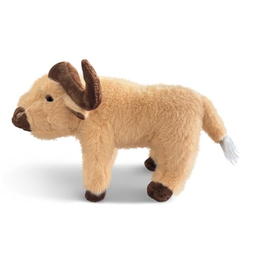 LCEDHZOC Simulation Büffel Kuscheltiere, 25CM Süße Plüsch Weicher Büffel Plüschtier Geschenk for Kinder Jungen Mädchen Heimdekoration(Beige) von LCEDHZOC