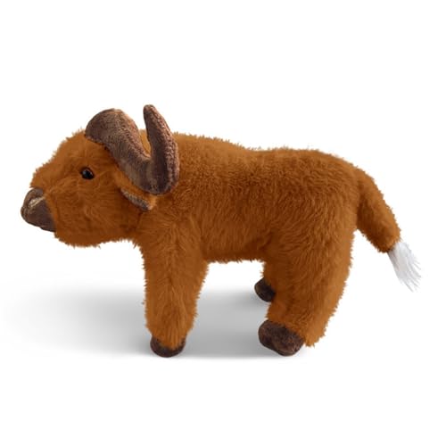 LCEDHZOC Simulation Büffel Kuscheltiere, 25CM Süße Plüsch Weicher Büffel Plüschtier Geschenk for Kinder Jungen Mädchen Heimdekoration(Brown) von LCEDHZOC