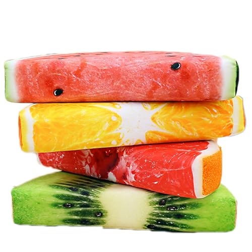 LCEDHZOC Simulation Geschnittenes Obst Plüschtier, Süßes Stofftier Weiches Geschnittenes Obst Plüsch Kissen Geschenk for Kinder Heimdekoration(Kiwi Fruit,30CM/11.8IN) von LCEDHZOC