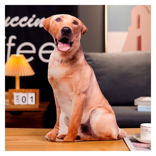 LCEDHZOC Simulation Hund Kuscheltiere, Schöne Plüsch Mollig Hund Plüsch Kissen Geschenk for Kinder Jungen Mädchen Home Decor(Labrador,50CM/19.6IN) von LCEDHZOC