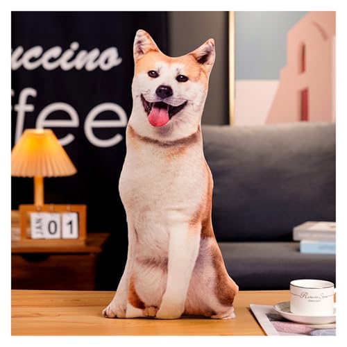 LCEDHZOC Simulation Hund Kuscheltiere, Schöne Plüsch Mollig Hund Plüsch Kissen Geschenk for Kinder Jungen Mädchen Home Decor(ShibaDog,50CM/19.6IN) von LCEDHZOC