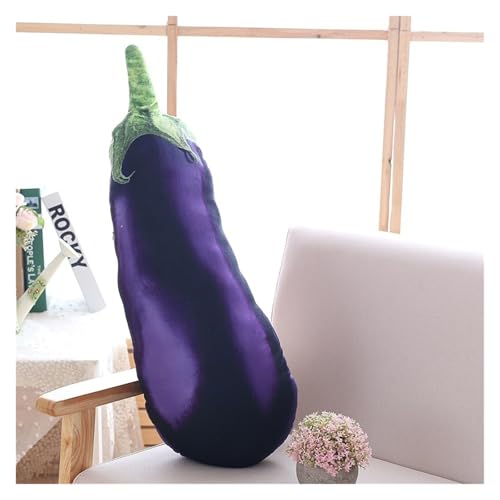 LCEDHZOC Simulation Obst Plüsch Kissen, 45CM Süßes Stofftier Molliges Gemüse Plüschtier Geschenk for Kinder Wohnkultur(Eggplant) von LCEDHZOC