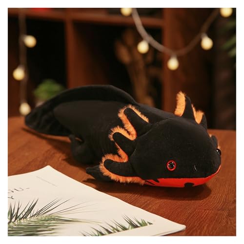 LCEDHZOC Simulation Salamander Kuscheltiere, 45CM Süße Plüsch Molliger Salamander Plüschtier Geschenk for Kinder Jungen Und Mädchen(Black) von LCEDHZOC
