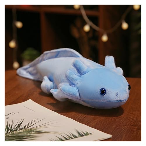 LCEDHZOC Simulation Salamander Kuscheltiere, 45CM Süße Plüsch Molliger Salamander Plüschtier Geschenk for Kinder Jungen Und Mädchen(Blue) von LCEDHZOC