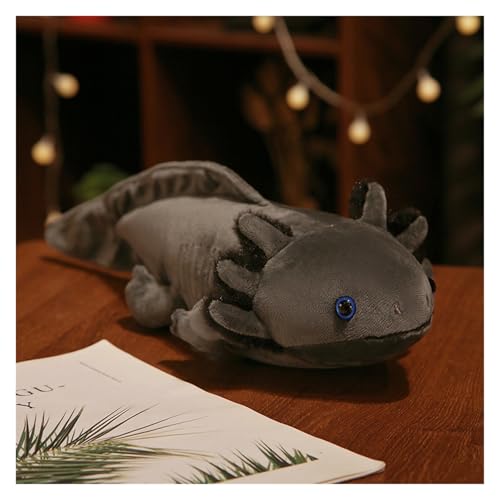 LCEDHZOC Simulation Salamander Kuscheltiere, 45CM Süße Plüsch Molliger Salamander Plüschtier Geschenk for Kinder Jungen Und Mädchen(Gray) von LCEDHZOC