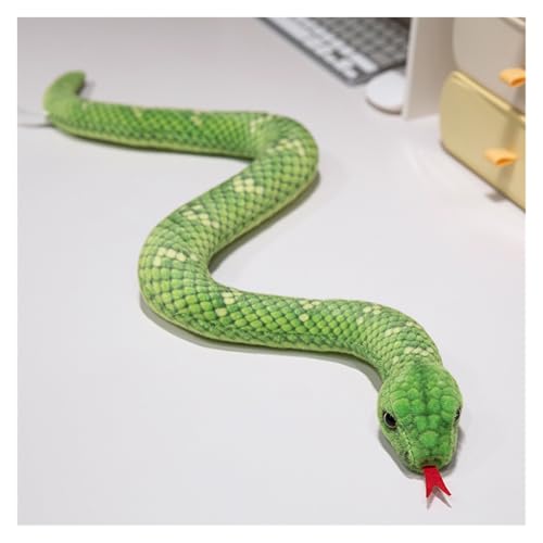 LCEDHZOC Simulation Schlange Kuscheltiere, Schöne Plüsch Weiche Schlange Plüsch Kissen Geschenk for Kinder Jungen Mädchen Home Decor(Green,50CM/19.6IN) von LCEDHZOC