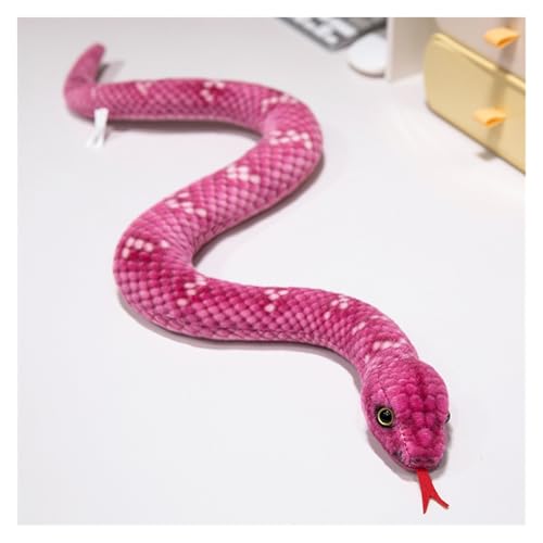 LCEDHZOC Simulation Schlange Kuscheltiere, Schöne Plüsch Weiche Schlange Plüsch Kissen Geschenk for Kinder Jungen Mädchen Home Decor(Pink,50CM/19.6IN) von LCEDHZOC