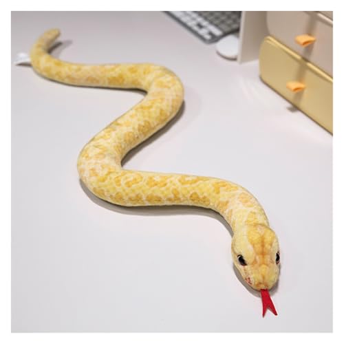 LCEDHZOC Simulation Schlange Kuscheltiere, Schöne Plüsch Weiche Schlange Plüsch Kissen Geschenk for Kinder Jungen Mädchen Home Decor(Yellow,50CM/19.6IN) von LCEDHZOC