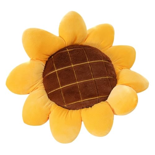 LCEDHZOC Simulation Sonnenblumen Kissen, Süße Kuscheltiere Weiche Sonnenblumen Plüschtier Geschenk for Kinder Jungen Mädchen Heimdekoration(70CM/27.5IN) von LCEDHZOC