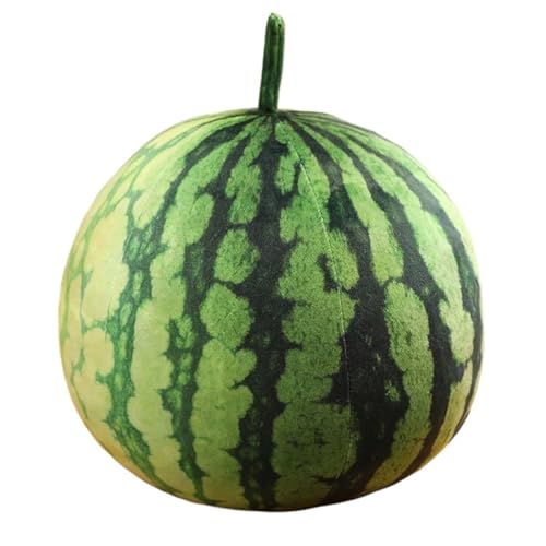LCEDHZOC Simulation Wassermelonen Plüsch, Kreatives Stofftier Molliges Wassermelonen Plüsch Kissen Geschenk for Kinder Jungen Mädchen Heimdekoration(Round,37CM/14.5IN) von LCEDHZOC