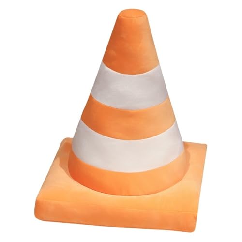 LCEDHZOC Simulations Verkehrskegel Kuscheltiere, 45CM Süße Plüsch Kissen Weicher Verkehrskegel Plüsch Spielzeug Geschenk for Kinder Jungen Mädchen Heimdekoration(Orange) von LCEDHZOC