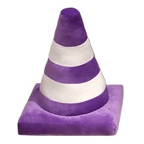 LCEDHZOC Simulations Verkehrskegel Kuscheltiere, 45CM Süße Plüsch Kissen Weicher Verkehrskegel Plüsch Spielzeug Geschenk for Kinder Jungen Mädchen Heimdekoration(Purple) von LCEDHZOC