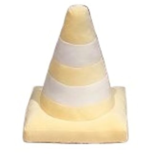 LCEDHZOC Simulations Verkehrskegel Kuscheltiere, 45CM Süße Plüsch Kissen Weicher Verkehrskegel Plüsch Spielzeug Geschenk for Kinder Jungen Mädchen Heimdekoration(Yellow) von LCEDHZOC