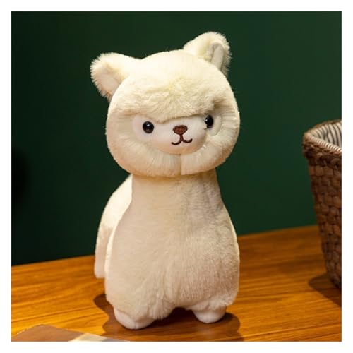 LCEDHZOC Süßes Alpaka Kuscheltiere, Hübsche Plüschtier Molliges Alpaka Plüsch Kissen Geschenk for Kinder Jungen Mädchen Heimdekoration(White,30CM/11.8IN) von LCEDHZOC