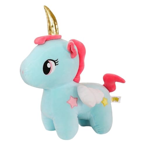 LCEDHZOC Süßes Einhorn Kuscheltiere, Hübsche Plüschtier Molliges Einhorn Plüschtier Geschenk for Kinder Jungen Mädchen Heimdekoration(Blue,10CM/3.9IN) von LCEDHZOC