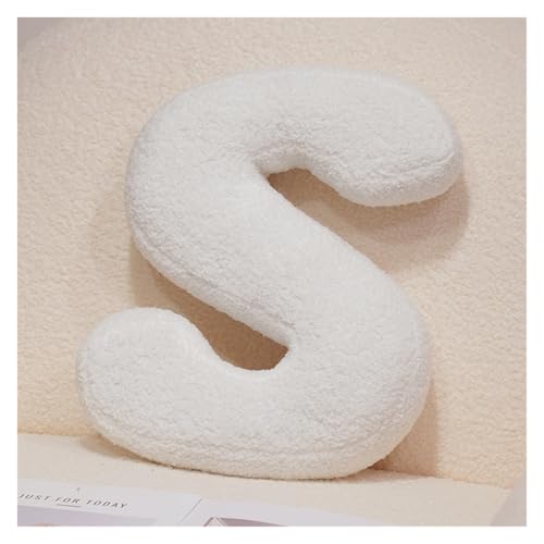 LCEDHZOC Weißes Buchstaben Plüsch Kissen, 40CM Kreatives Stofftier Weicher Buchstabe Plüschtier Englisches Alphabet A Bis Z for Die Inneneinrichtung(S) von LCEDHZOC
