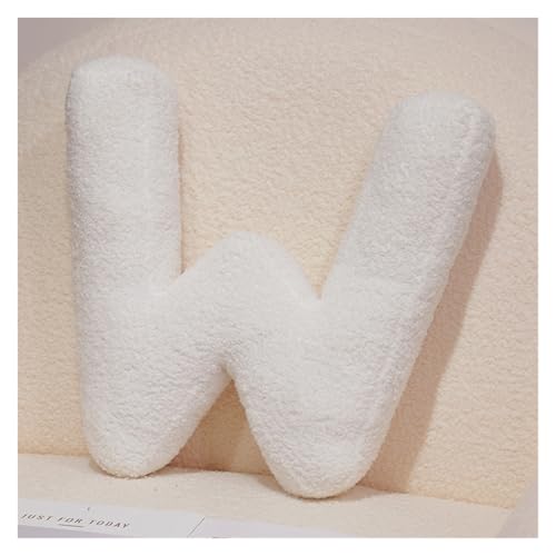 LCEDHZOC Weißes Buchstaben Plüsch Kissen, 40CM Kreatives Stofftier Weicher Buchstabe Plüschtier Englisches Alphabet A Bis Z for Die Inneneinrichtung(W) von LCEDHZOC