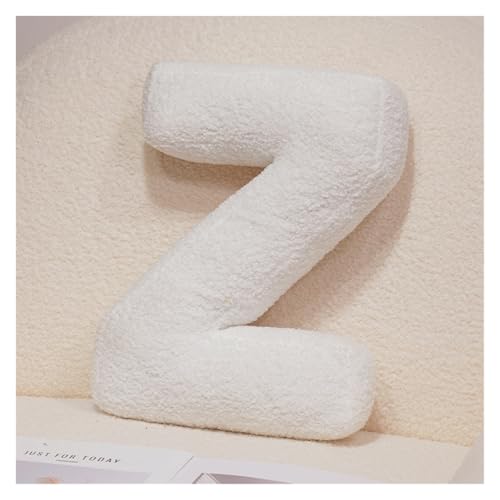 LCEDHZOC Weißes Buchstaben Plüsch Kissen, 40CM Kreatives Stofftier Weicher Buchstabe Plüschtier Englisches Alphabet A Bis Z for Die Inneneinrichtung(Z) von LCEDHZOC