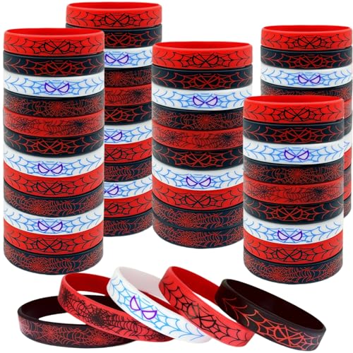 LCPQMZGH Spinne Silikon Armbänder Armbänder für Geburtstagsfeier Dekorationen, 60 Stück LCPQMZGH Spinne Silikon Armbänder Armbänder für Geburtstagsfeier Dekorationen, 60 Stück von LCPQMZGH